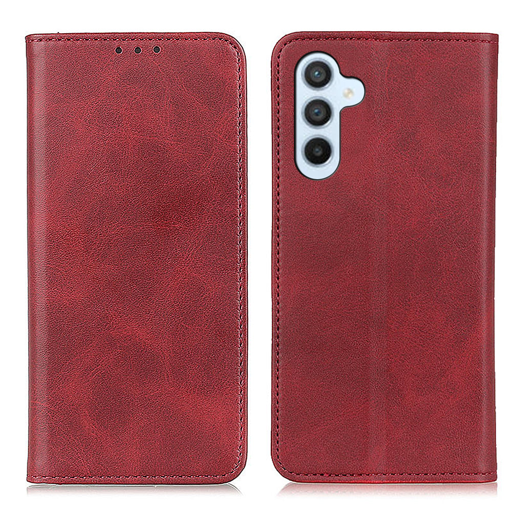For Samsung Galaxy A16 5G / A16 4G Case Split Leather Flip Wallet Phone Cover - Red