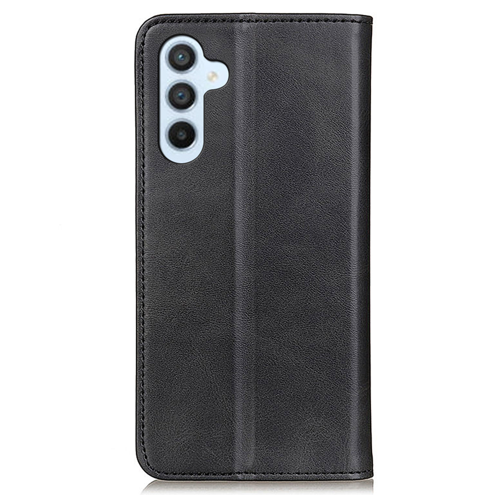 For Samsung Galaxy A16 5G / A16 4G Case Split Leather Flip Wallet Phone Cover - Black