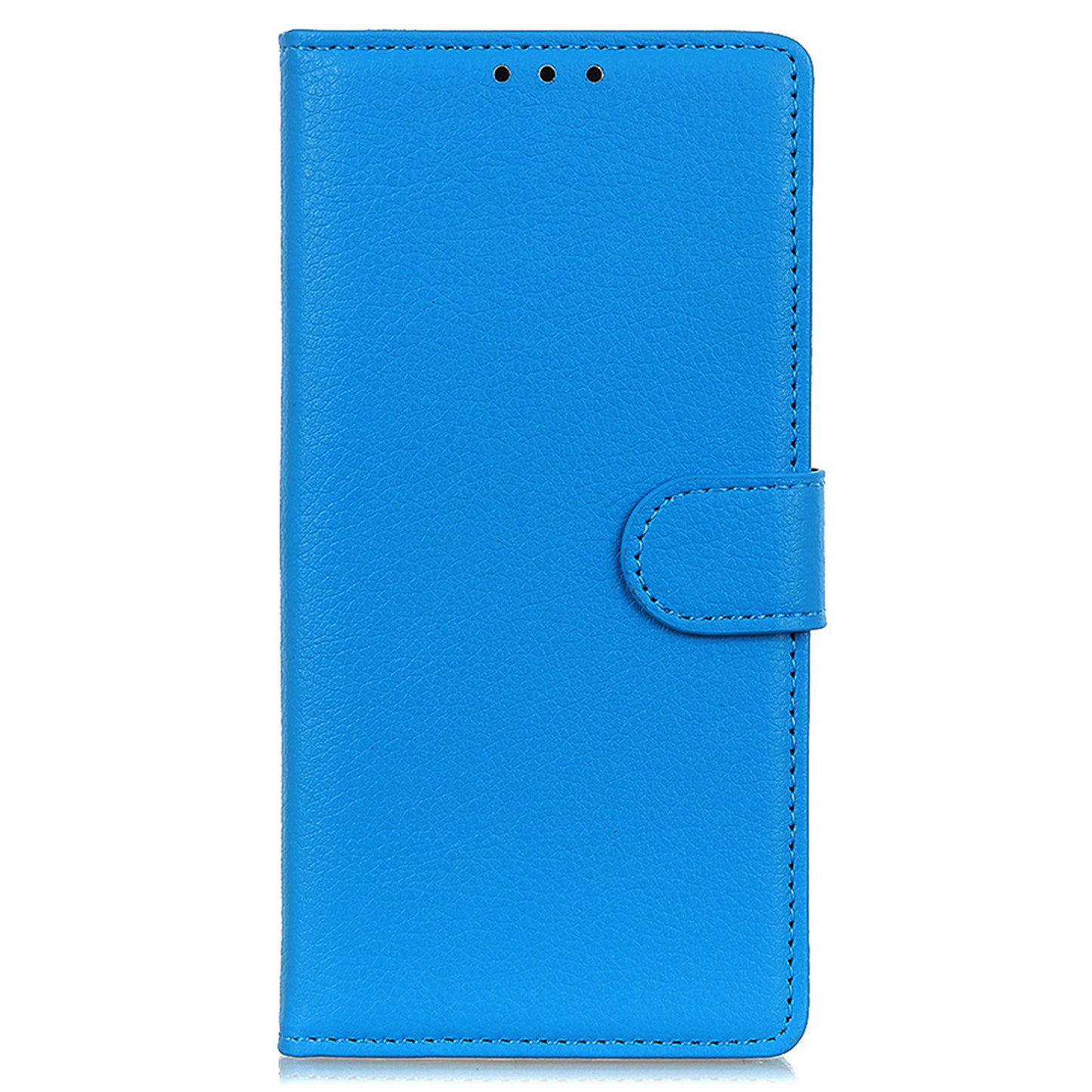 For Samsung Galaxy A06 Wallet Case PU Leather Phone Cover Litchi Texture - Blue