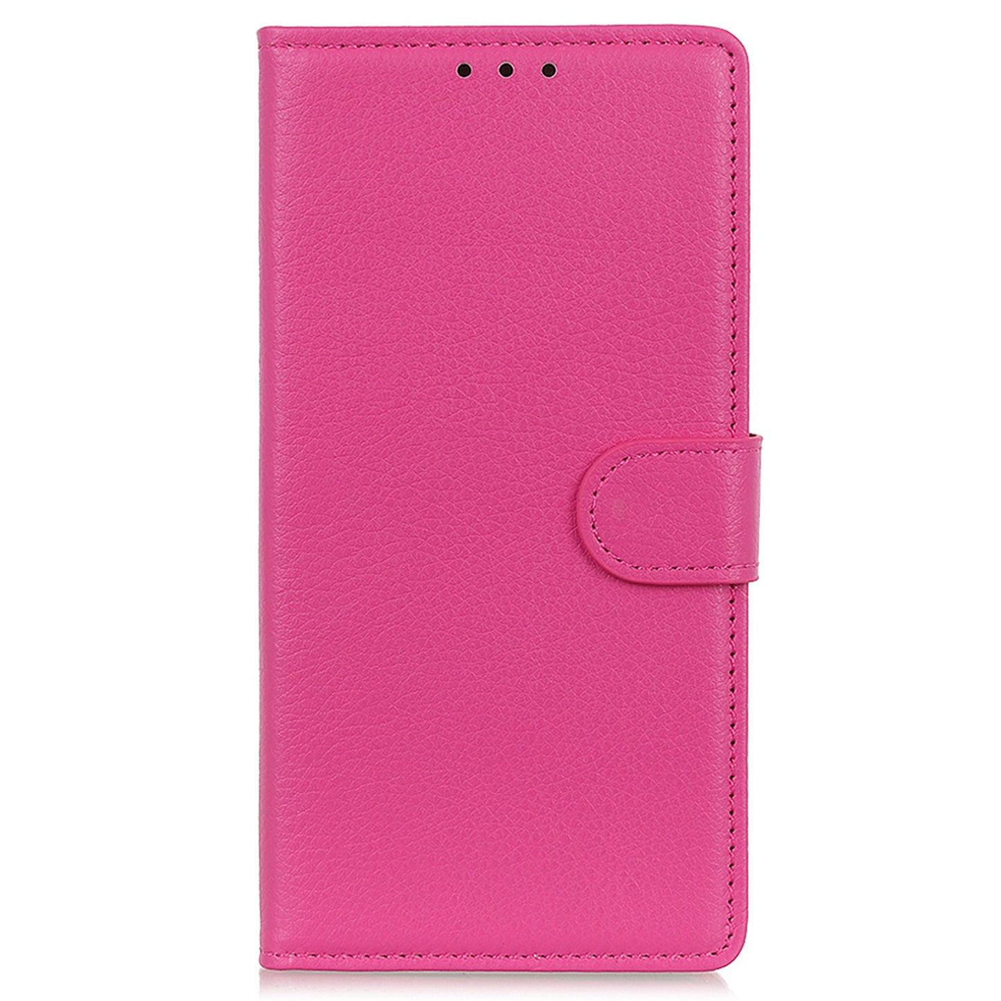 For Samsung Galaxy A06 Wallet Case PU Leather Phone Cover Litchi Texture - Rose