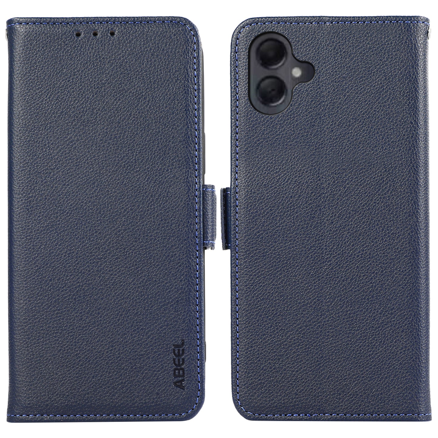 ABEEL For Samsung Galaxy A06 Case Litchi Texture Leather RFID Blocking Phone Cover - Blue