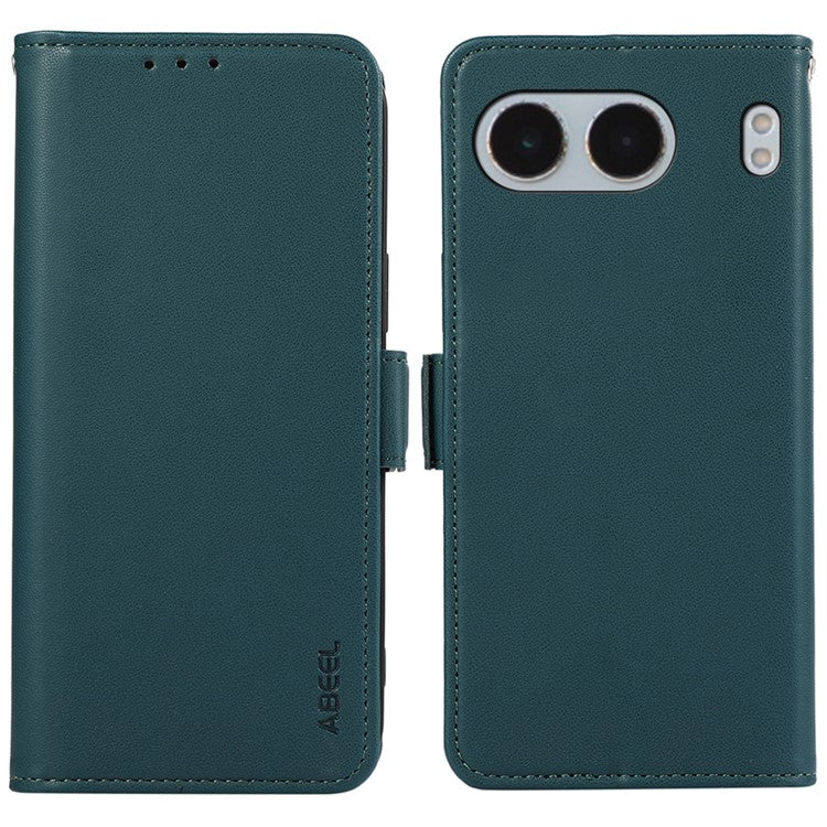 ABEEL For OnePlus Nord 4 Case Leather Phone Cover with RFID Blocking Wallet - Green
