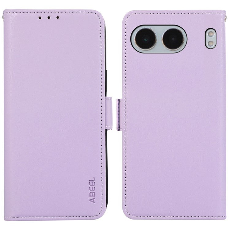 ABEEL For OnePlus Nord 4 Case Leather Phone Cover with RFID Blocking Wallet - Purple