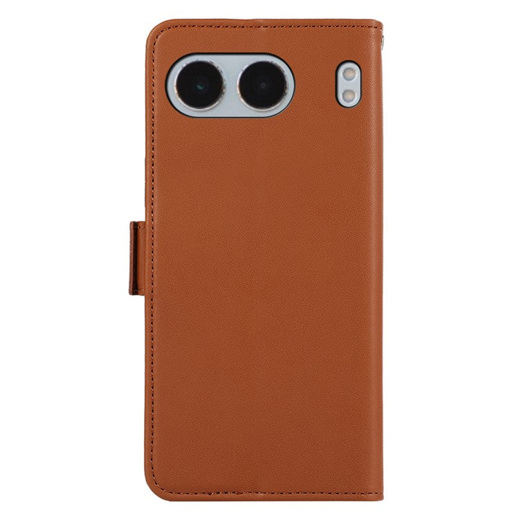 ABEEL For OnePlus Nord 4 Case Leather Phone Cover with RFID Blocking Wallet - Brown