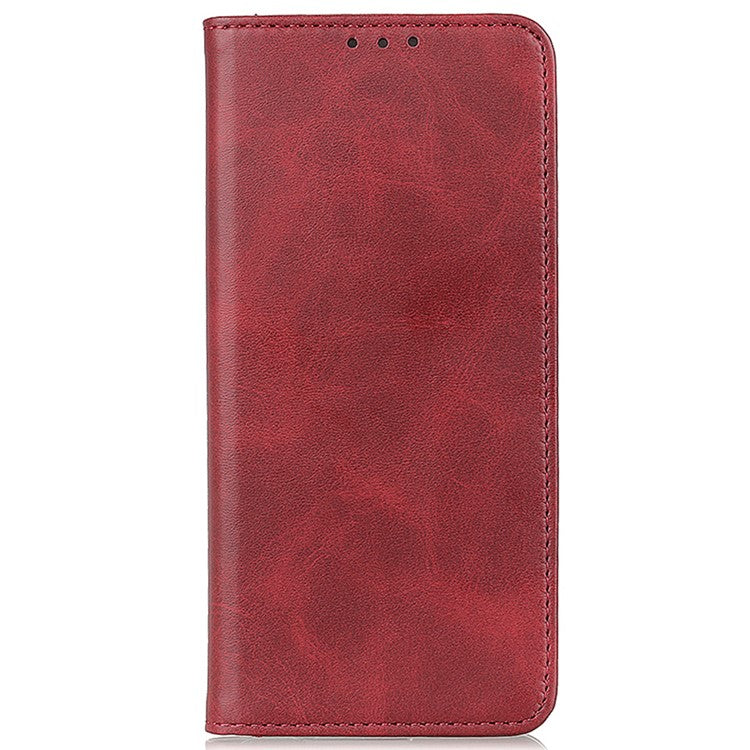 For OnePlus Nord 4 Case Split Leather Flip Wallet Phone Cover - Brown - Red