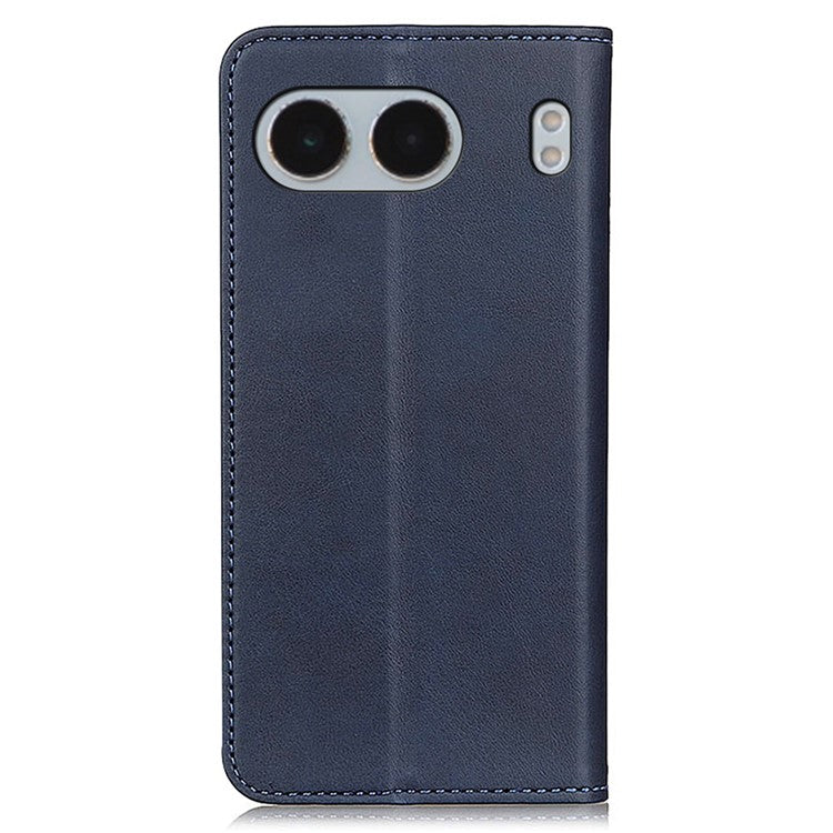 For OnePlus Nord 4 Case Split Leather Flip Wallet Phone Cover - Brown - Blue