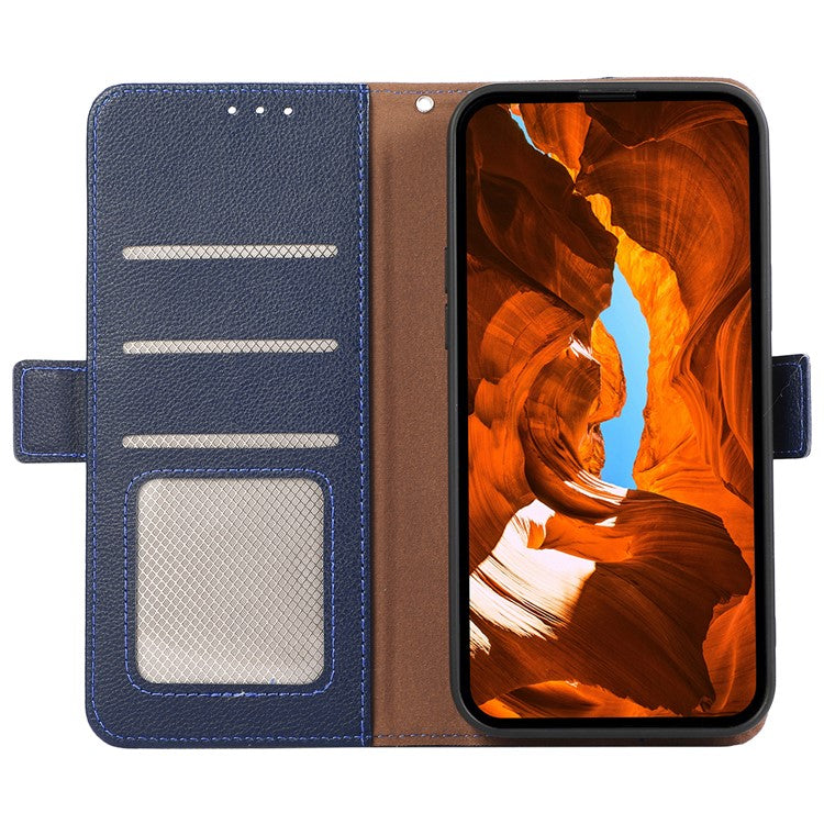 ABEEL For OnePlus Nord 4 Case Litchi Texture Leather RFID Blocking Phone Cover - Blue