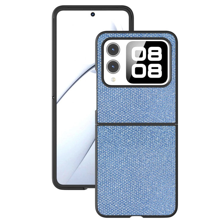 For Huawei nova Flip 5G Case Rhinestone Texture Leather+PC Phone Cover - Blue