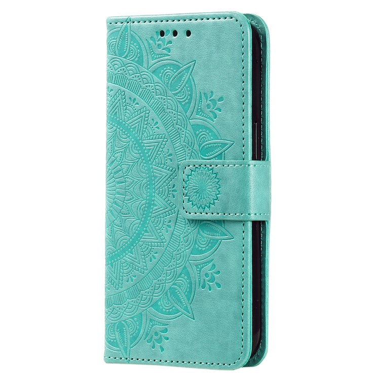 For Google Pixel 9 Pro XL Case Imprinted Totem PU Leather Wallet Stand Phone Cover - Green