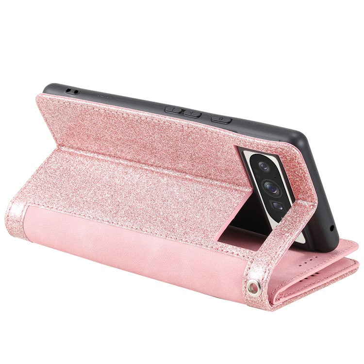 For Google Pixel 9 Pro XL Case PU Leather Phone Cover with Zipper Wallet 9 Card Slots - Rose Gold