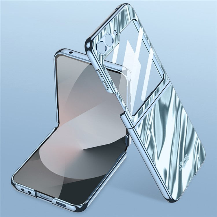 GKK For Samsung Galaxy Z Flip6 5G Case Shockproof PC Phone Cover with Small Screen Film - Blue