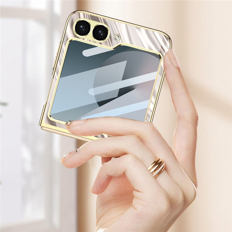 GKK For Samsung Galaxy Z Flip6 5G Case Shockproof PC Phone Cover with Small Screen Film - Blue