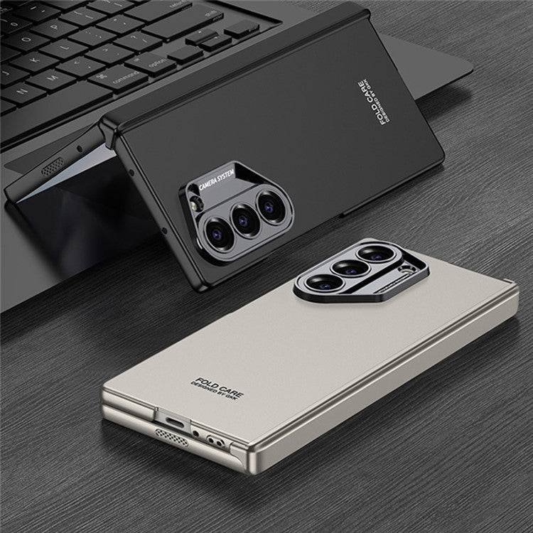 GKK For Samsung Galaxy Z Fold6 5G Case Magnetic Hinge Protector PC Phone Cover with Screen Film - Titanium Grey