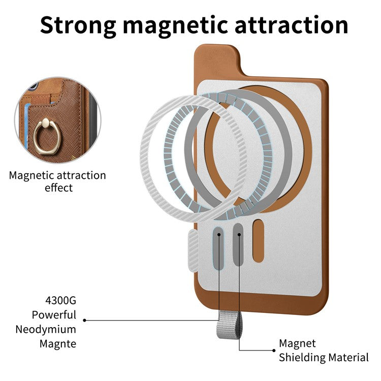 B5 For Samsung Galaxy A25 5G (Global) (161.0 x 76.5 x 8.3mm) Case 2-in-1 Magnetic Detachable Card Holder Leather+TPU Phone Cover - Brown