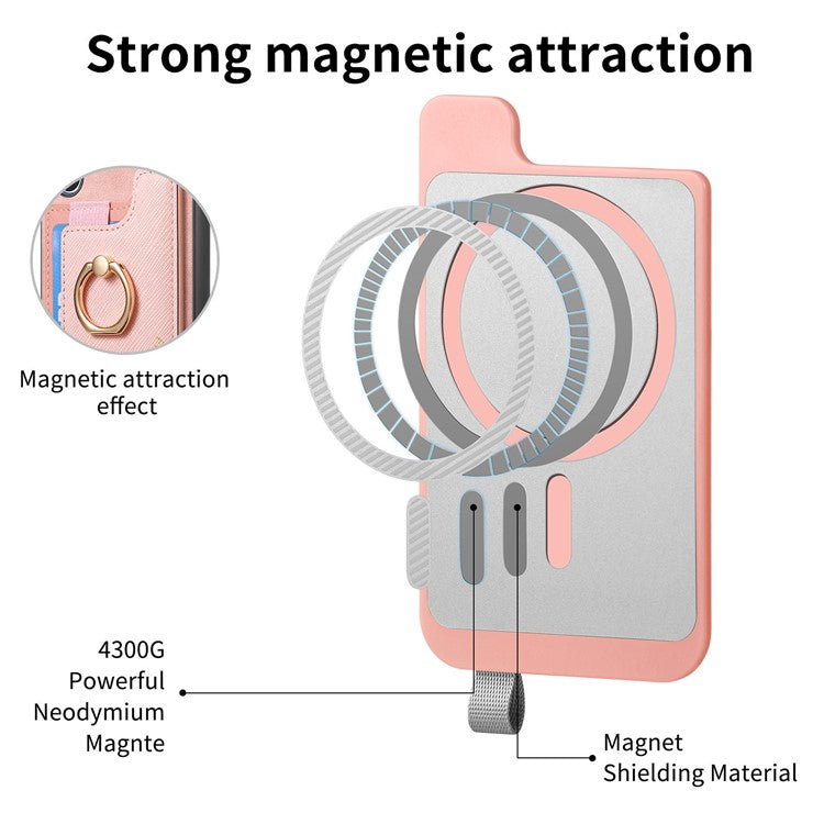 B5 For Google Pixel 8a Case 2-in-1 Magnetic Detachable Card Holder Leather+TPU Phone Cover - Pink