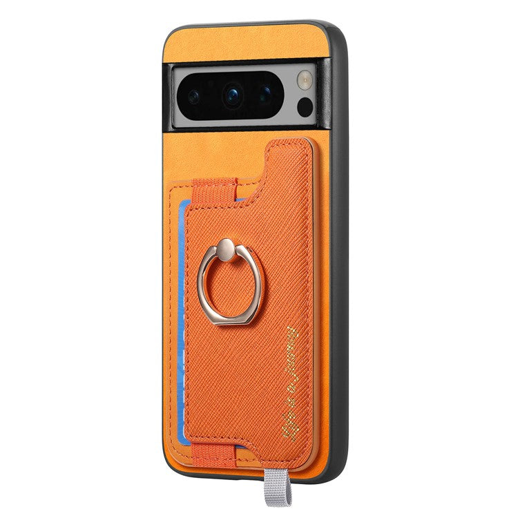 B5 For Google Pixel 8 Pro Case 2-in-1 Magnetic Detachable Card Holder Leather+TPU Phone Cover - Yellow