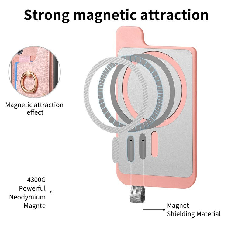 B5 For Google Pixel 7 Pro 5G Case 2-in-1 Magnetic Detachable Card Holder Leather+TPU Phone Cover - Pink