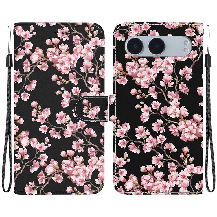 For OnePlus Nord 4 Wallet Phone Case Anti-Drop Leather Flip Cover Pattern Printing - Plum Blossom