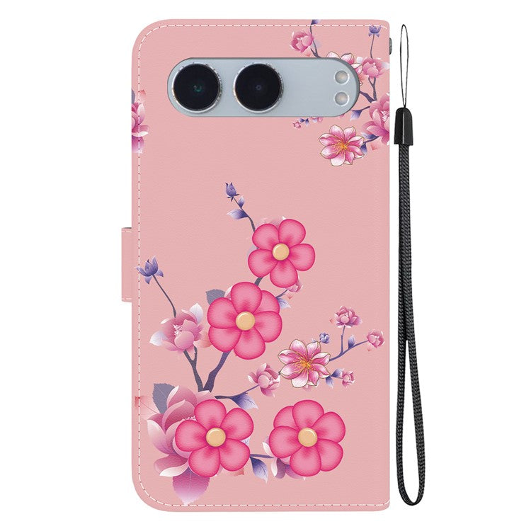 For OnePlus Nord 4 Wallet Phone Case Anti-Drop Leather Flip Cover Pattern Printing - Sakura