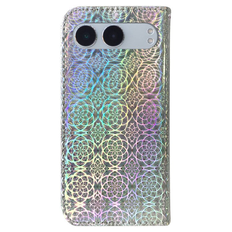 For OnePlus Nord 4 Stand Case Dazzling Flower Leather Phone Cover - Grey