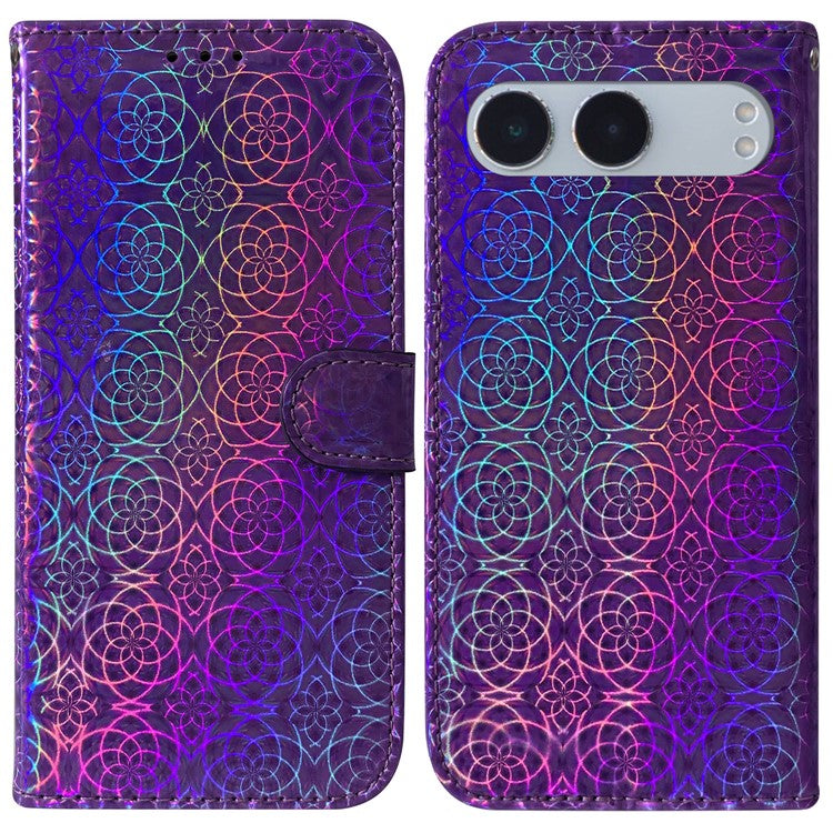 For OnePlus Nord 4 Stand Case Dazzling Flower Leather Phone Cover - Purple