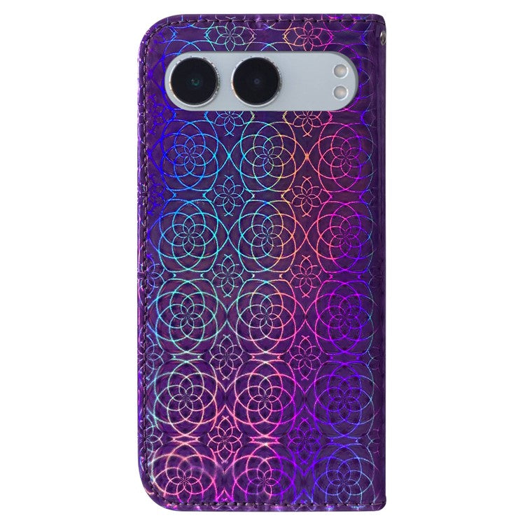 For OnePlus Nord 4 Stand Case Dazzling Flower Leather Phone Cover - Purple