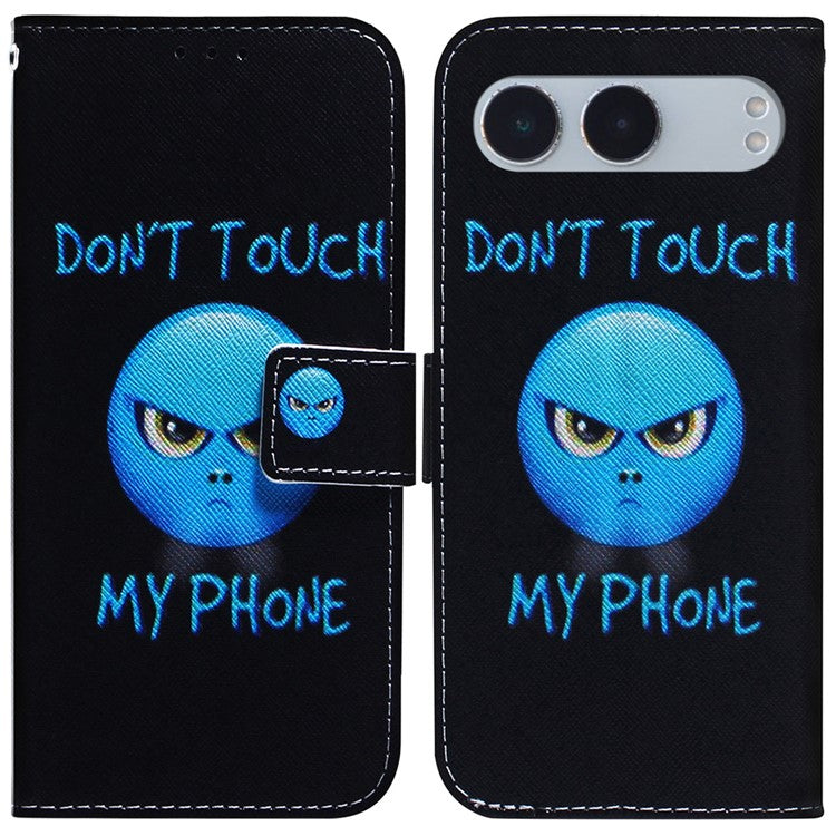 For OnePlus Nord 4 Wallet Case Pattern Print Leather Phone Cover - Don't Touch My Phone