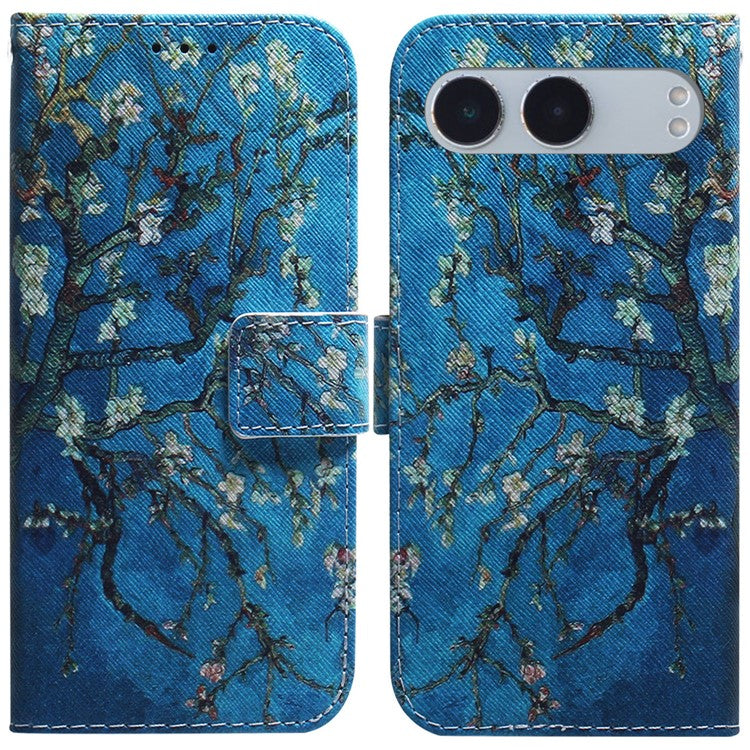 For OnePlus Nord 4 Wallet Case Pattern Print Leather Phone Cover - Apricot Flowers