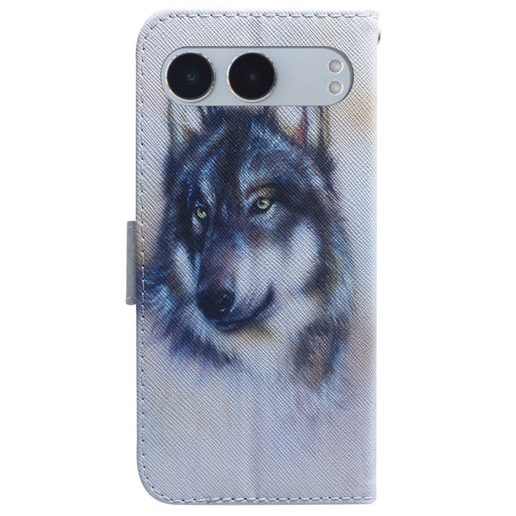 For OnePlus Nord 4 Wallet Case Pattern Print Leather Phone Cover - Wolf