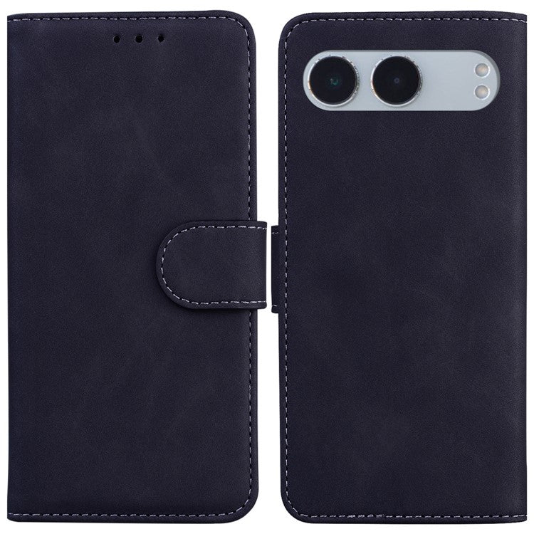 For OnePlus Nord 4 Case Solid Color Leather Wallet Phone Cover - Black