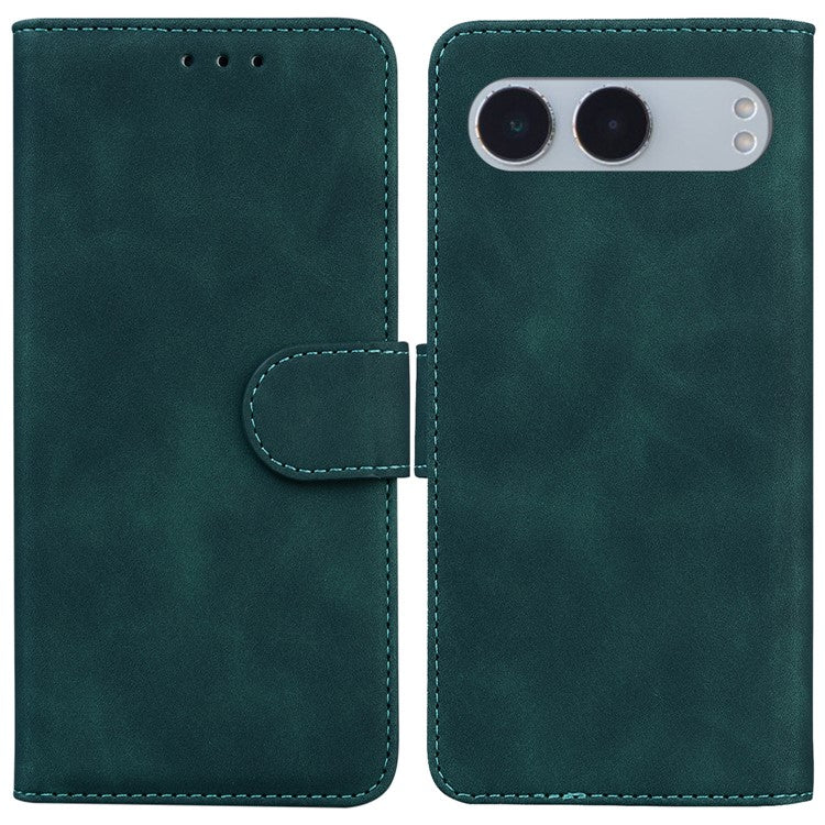 For OnePlus Nord 4 Case Solid Color Leather Wallet Phone Cover - Green