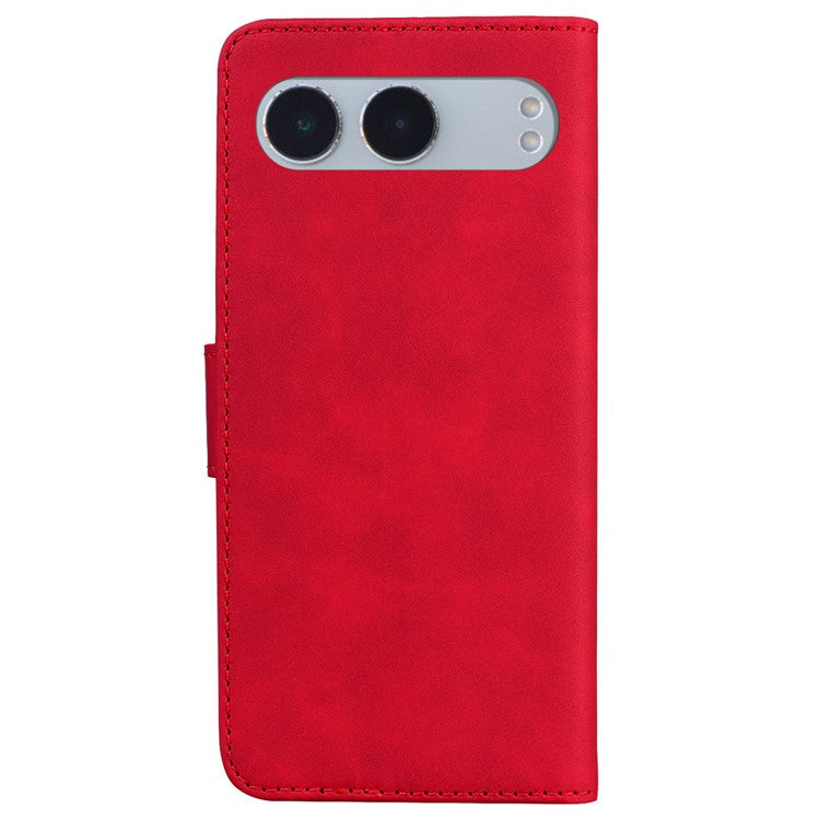 For OnePlus Nord 4 Case Solid Color Leather Wallet Phone Cover - Red