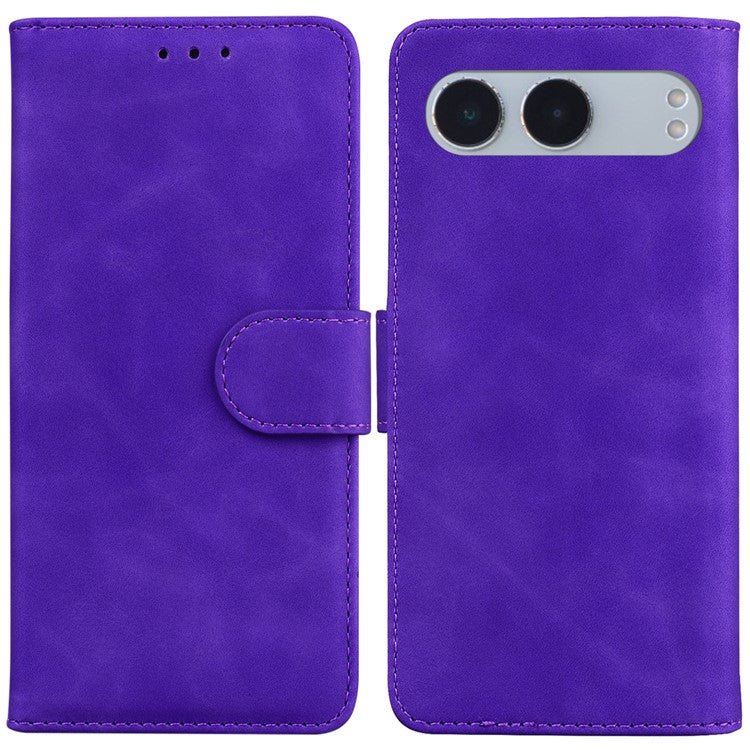 For OnePlus Nord 4 Case Solid Color Leather Wallet Phone Cover - Purple