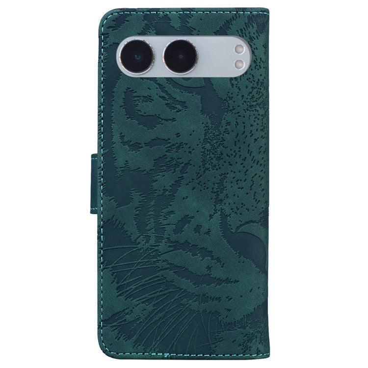 For OnePlus Nord 4 Case Tiger Imprint Leather Wallet Phone Cover - Green