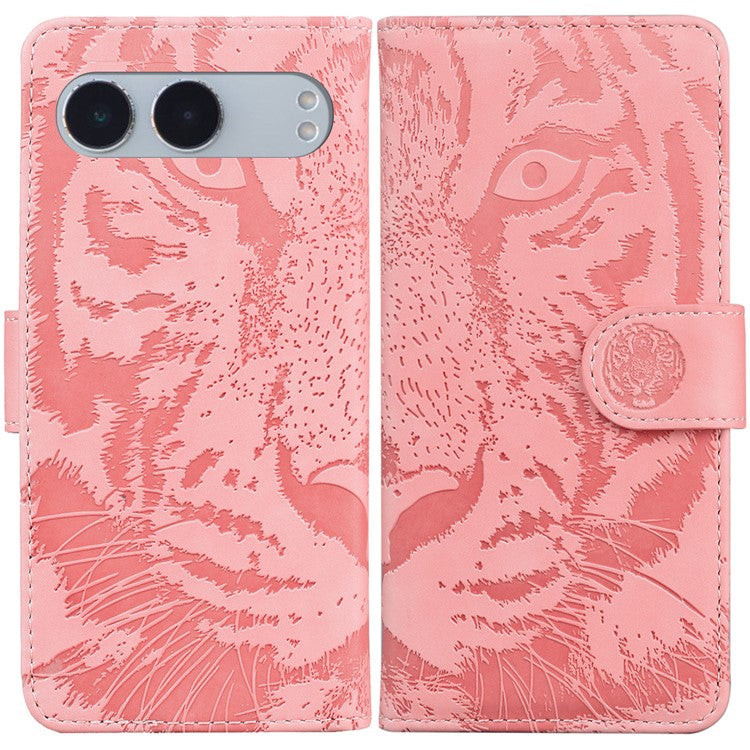 For OnePlus Nord 4 Case Tiger Imprint Leather Wallet Phone Cover - Pink
