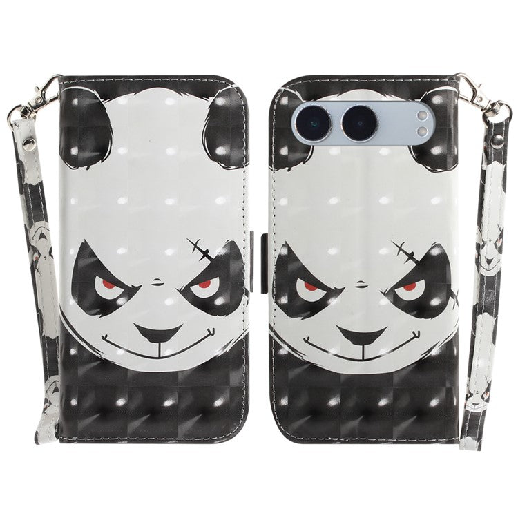 For OnePlus Nord 4 Case Pattern Printing Leather Wallet Phone Cover - Angry Panda