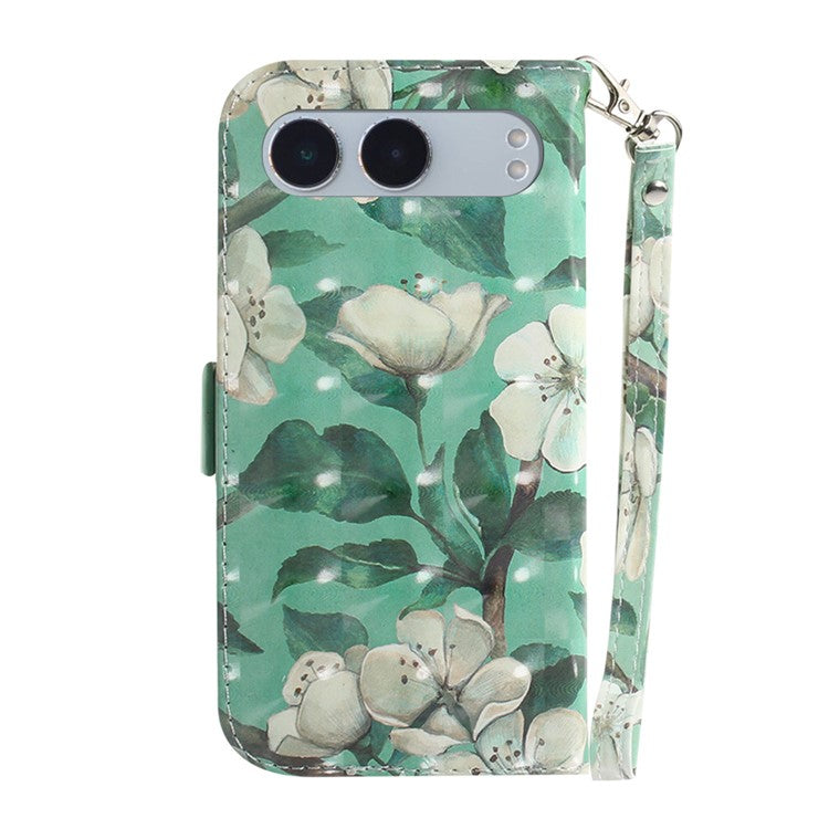 For OnePlus Nord 4 Case Pattern Printing Leather Wallet Phone Cover - Watercolor Flowers
