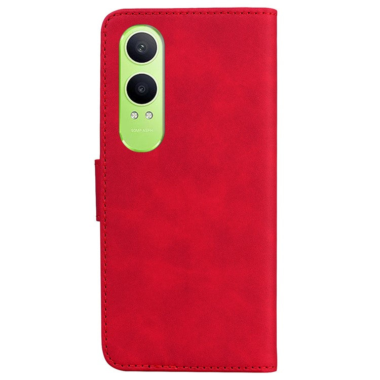 For OnePlus Nord CE4 Lite 5G Stand Case PU Leather Phone Cover Butterfly Printed - Red