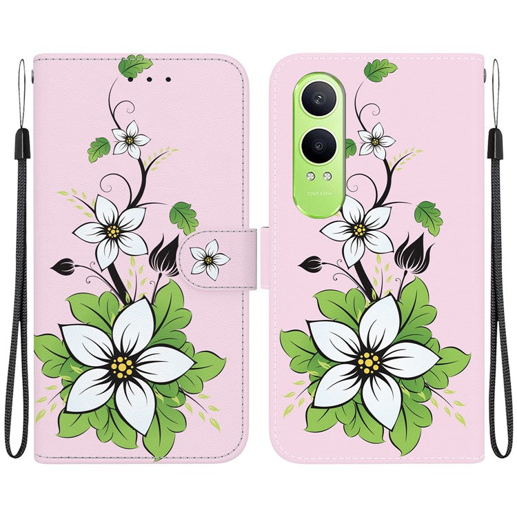 For OnePlus Nord CE4 Lite 5G Wallet Phone Case Anti-Drop Leather Flip Cover Pattern Printing - Lily