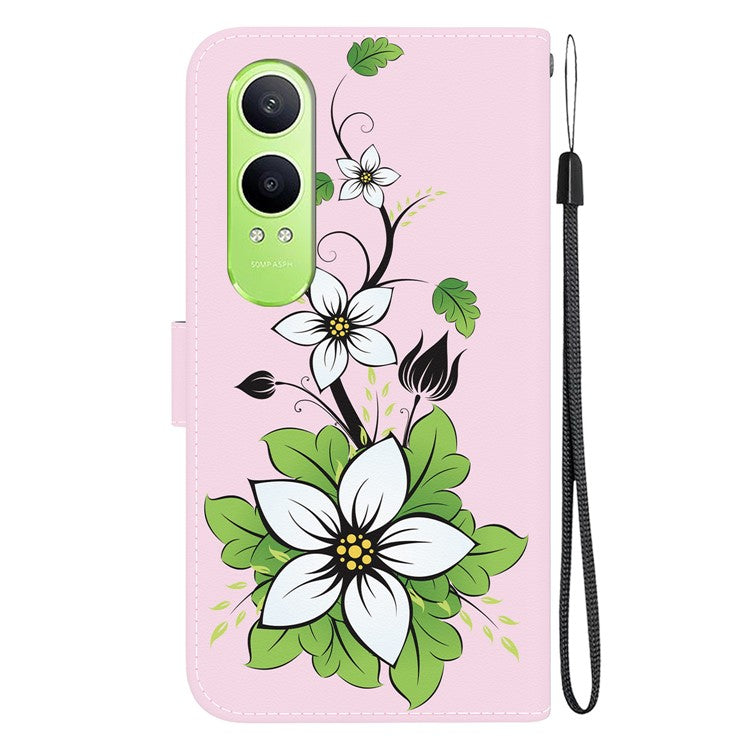 For OnePlus Nord CE4 Lite 5G Wallet Phone Case Anti-Drop Leather Flip Cover Pattern Printing - Lily