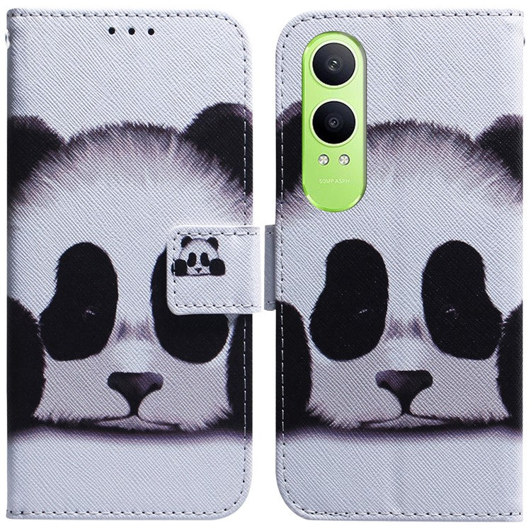 For OnePlus Nord CE4 Lite 5G Wallet Case Pattern Print Leather Phone Cover - Panda