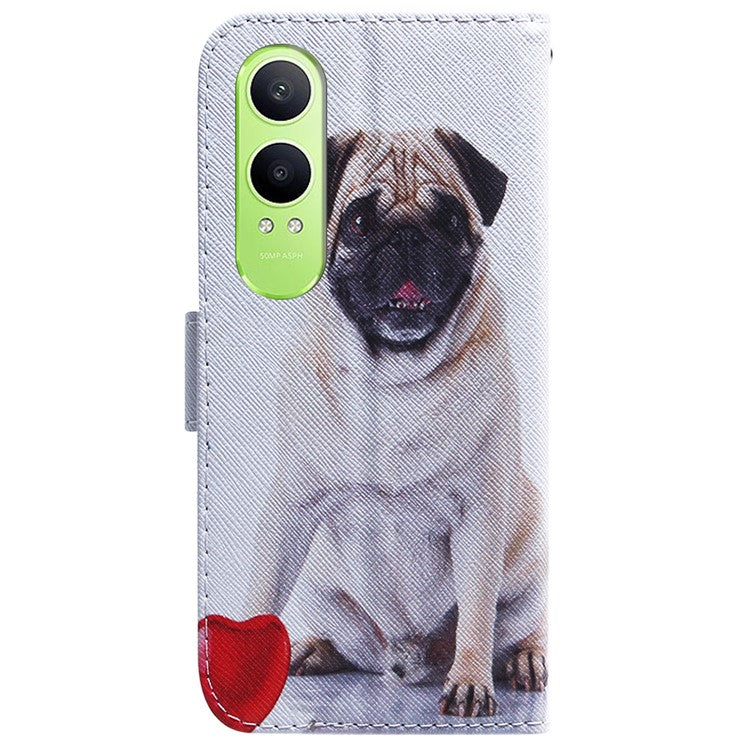 For OnePlus Nord CE4 Lite 5G Wallet Case Pattern Print Leather Phone Cover - Dog