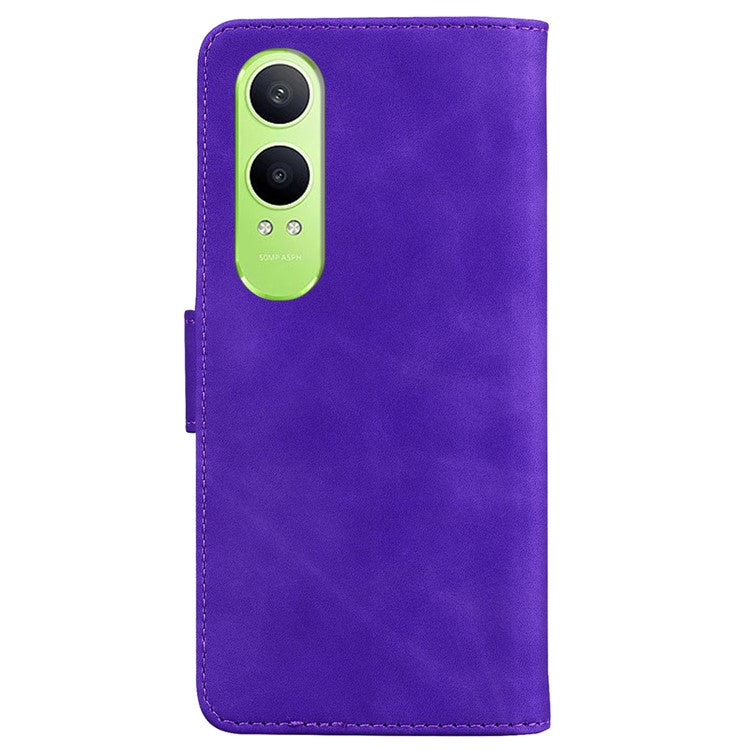 For OnePlus Nord CE4 Lite 5G Case Solid Color Leather Wallet Phone Cover - Purple