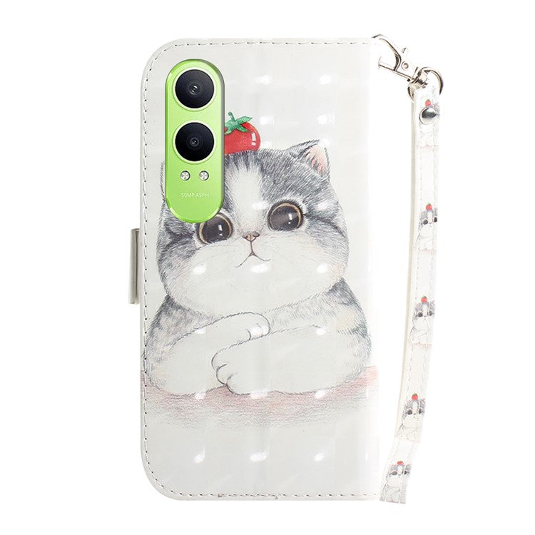 For OnePlus Nord CE4 Lite 5G Case Pattern Printing Leather Wallet Phone Cover - Cute Cat
