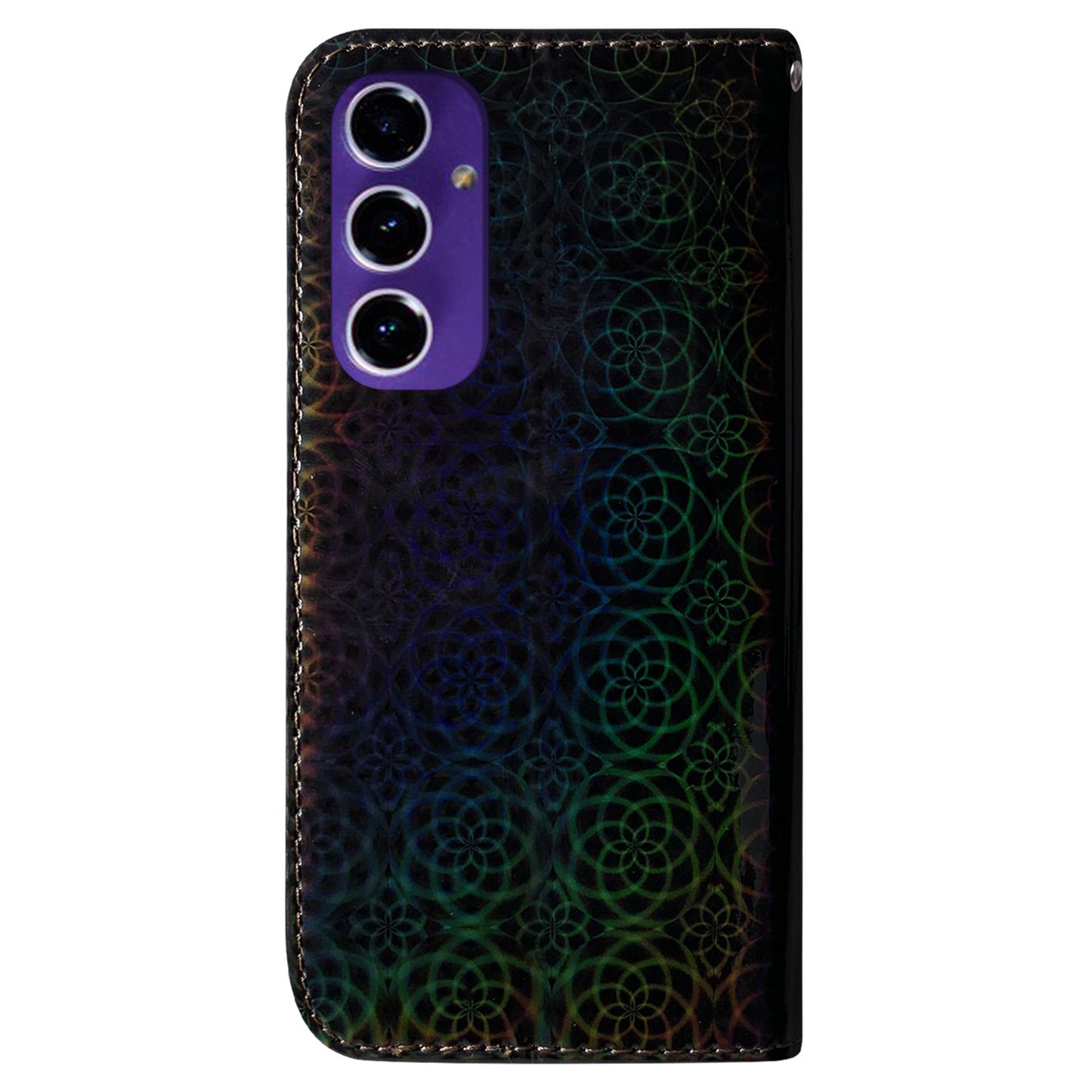 For Samsung Galaxy A16 5G / A16 4G Stand Case Dazzling Flower Leather Phone Cover - Black