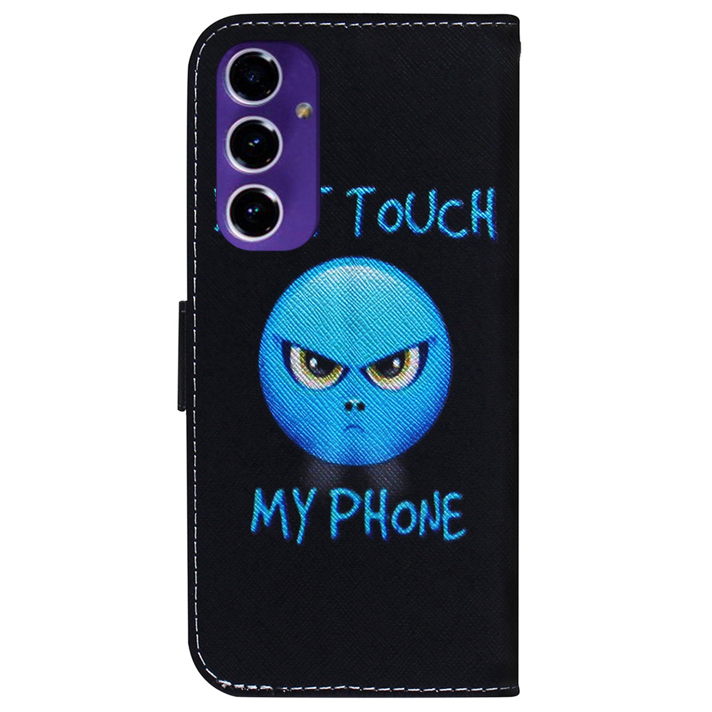 For Samsung Galaxy A16 5G / A16 4G Wallet Case Pattern Print Leather Phone Cover - Don't Touch My Phone