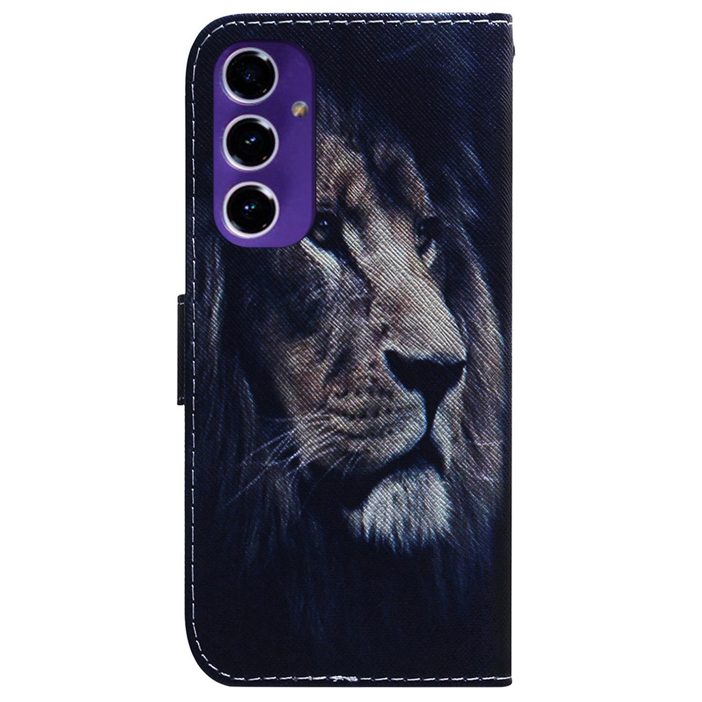 For Samsung Galaxy A16 5G / A16 4G Wallet Case Pattern Print Leather Phone Cover - Lion