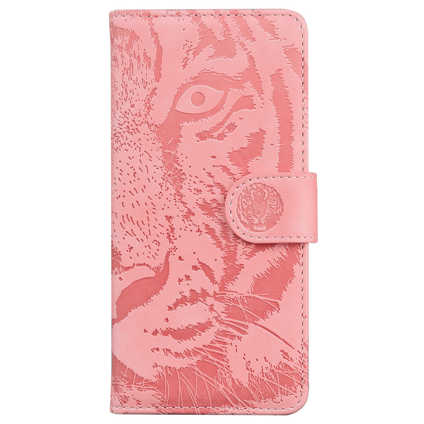 For Samsung Galaxy A16 5G / A16 4G Case Tiger Imprint Leather Wallet Phone Cover - Pink