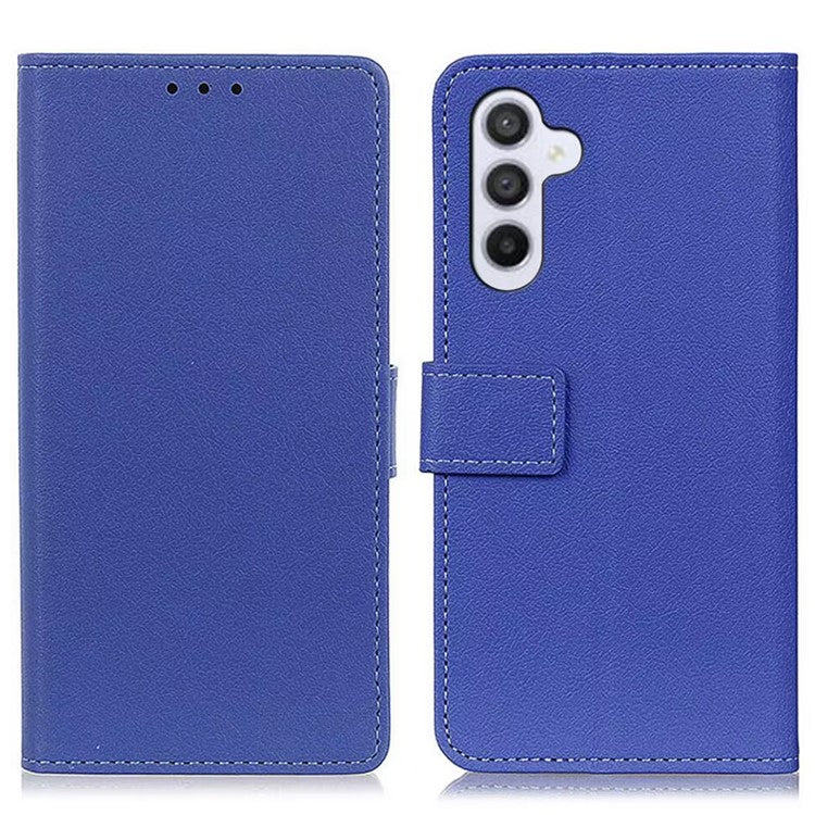 For Samsung Galaxy M35 5G Case PU Leather Stand Wallet Phone Cover - Blue