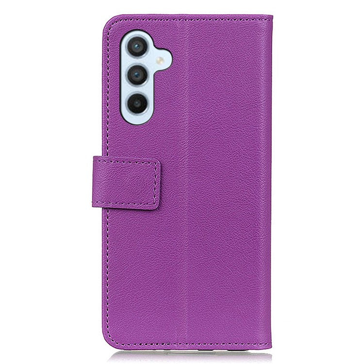 For Samsung Galaxy M35 5G Case PU Leather Stand Wallet Phone Cover - Purple